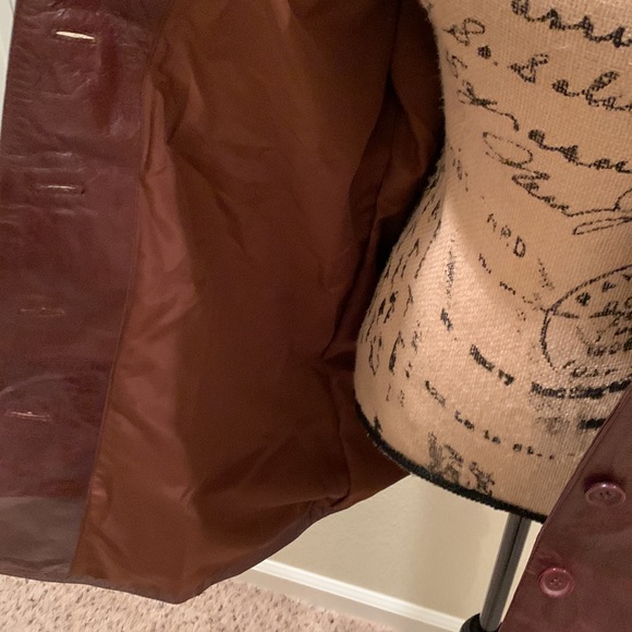 Women's Wilson Long Leather Fur Coat - Picture 4 of 13